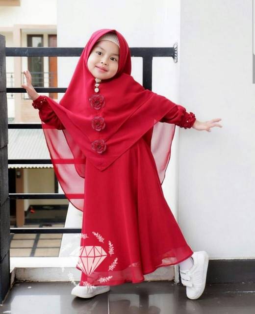 GAMIS TERBARU 2022 ANAK PEREMPUAN REMAJA USIA 5 6 7 TAHUN/EMILIA SYARI/GAMIS SET KHIMAR ANAK