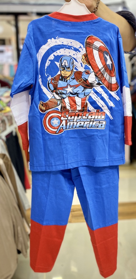 Baju Topeng Anak | Baju Kostum+Topeng anak laki-laki AZADA Captain America