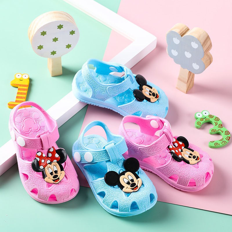 LittleAaron HAPPY MK Sepatu Sandal Anak Laki Laki Perempuan Bahan Karet Model Lucu 0-5 Tahun Import