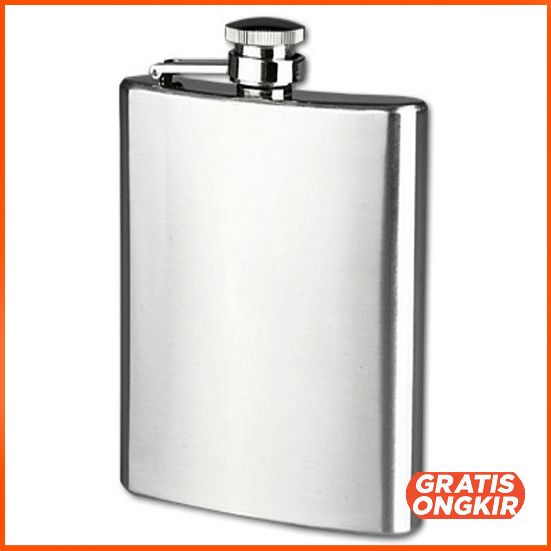 Botol Minum Wine Flask Bentuk Kotak 8oz MS351