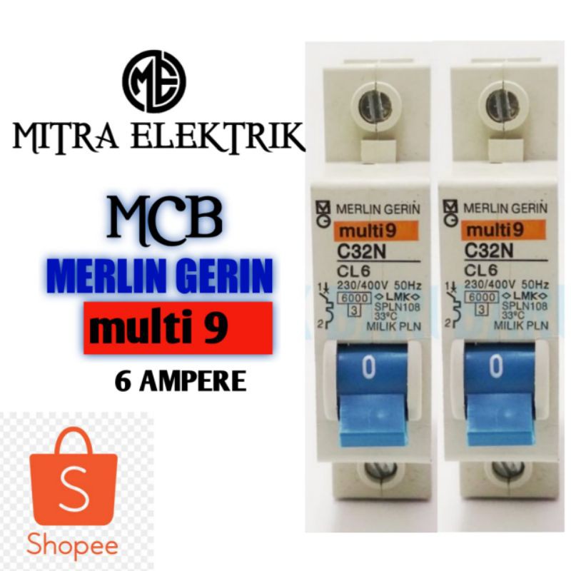 MCB MULTI9 BIRU 2 AMPERE MERLIN GERIN PLN 1300W