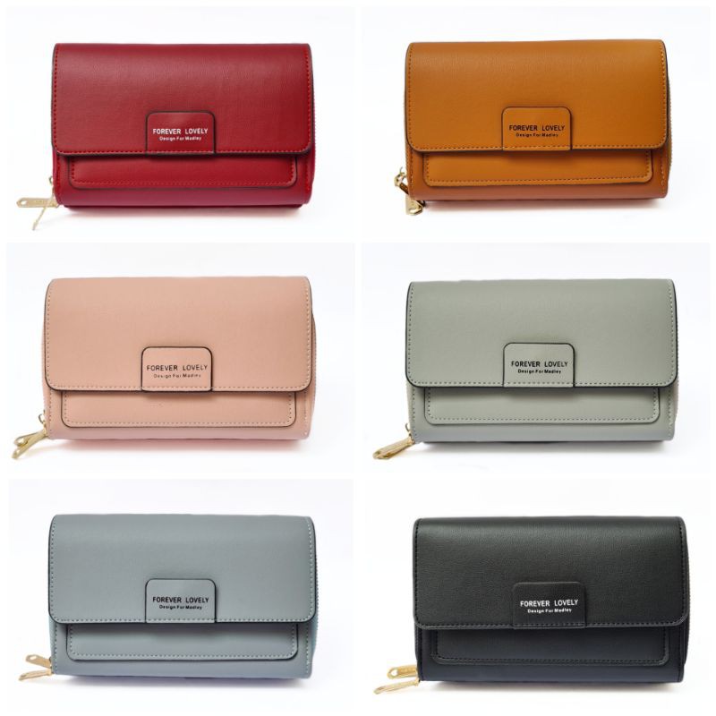 DW15 Dompet Wanita Selempang Sling Bag Mini 2 Resleting Serba Guna