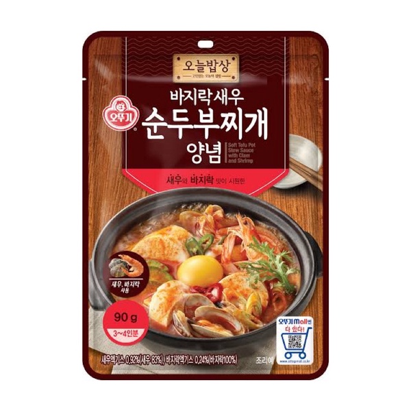 

Ottogi Sundubu Jjigae Sauce 90g - Soft Tofu Pot Stew Sauce With Clam & Shrimp