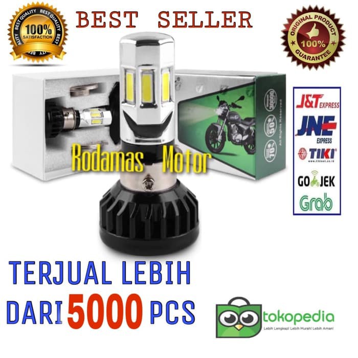 Lampu Motor LED 6 Sisi RTD   Putih Diskon