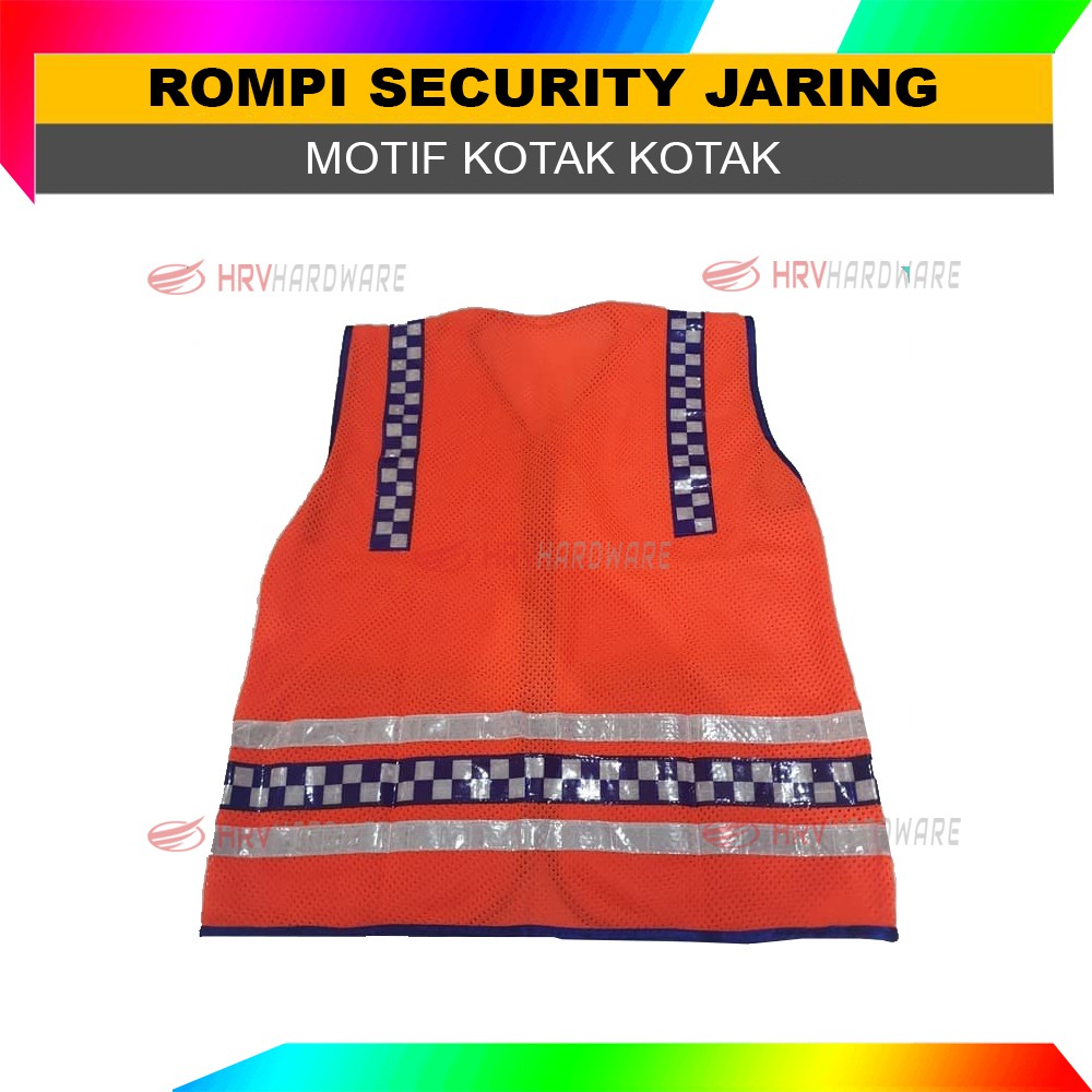 ROMPI JARING SECURITY SATPAM PARKIR MOTIF KOTAK KOTAK