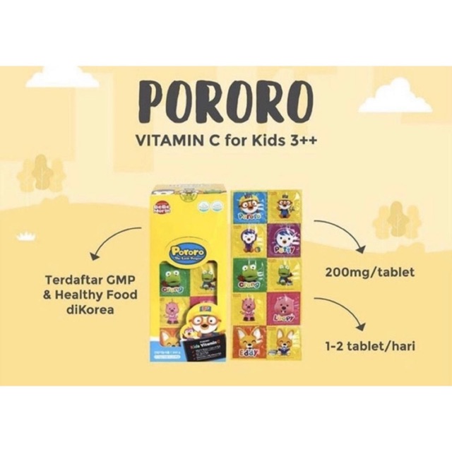 Strip Pororo Vitamin C For Kids 3Y+