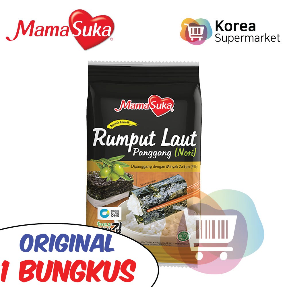 

Mamasuka Rumput Laut Panggang Nori Gim Original isi 1 Bungkus