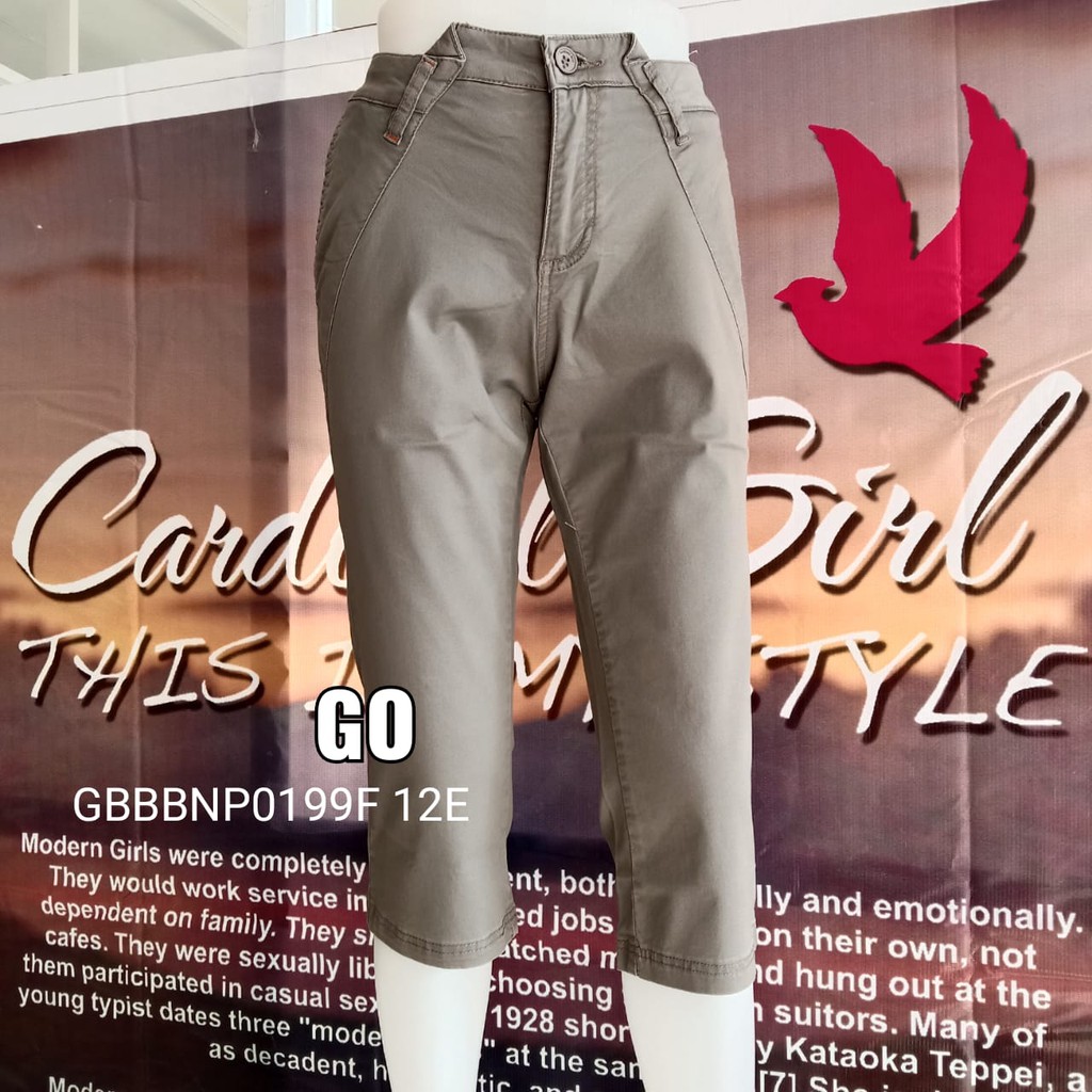 gof CARDINAL CELANA BAHAN 7/8 Pakaian Wanita Celana Katun Casual Original Cardinal