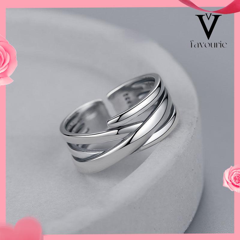 [COD]3pcs Cincin Jari Telunjuk Model Terbuka Dapat Disesuaikan Tidak Pudar Untuk Unisex-FA