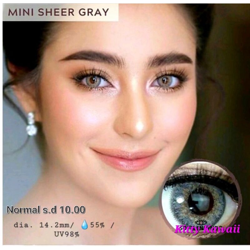 SOFTLENS MINI SHEER GRAY GREY. NORMAL/MINUS