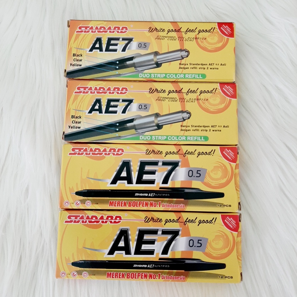 

(12 PCS) Pulpen STANDARD AE7/ Bolpoin Standard / Pen Standard per pack