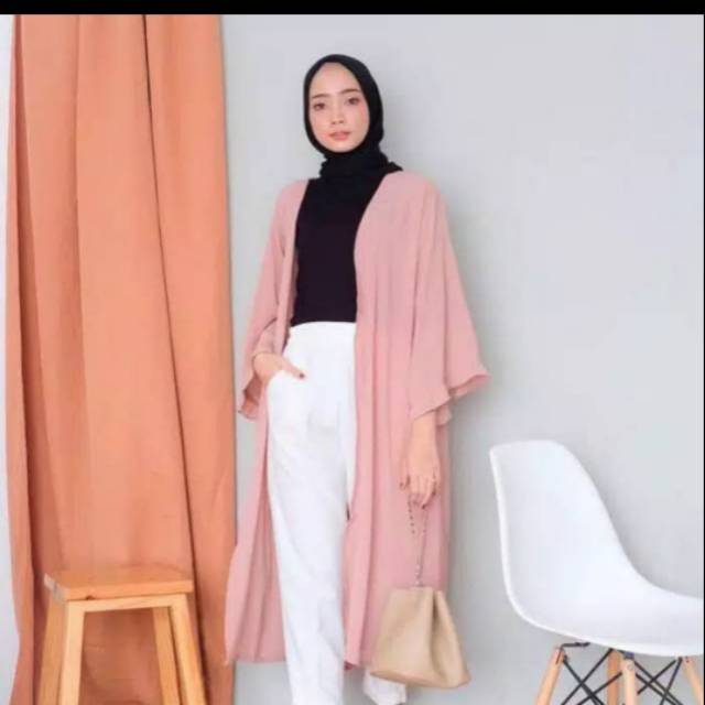 BAJU WANITA BAJU CEWEK yuuna ATASAN CEWEK ATASAN WANITA CARDIGAN - Putih