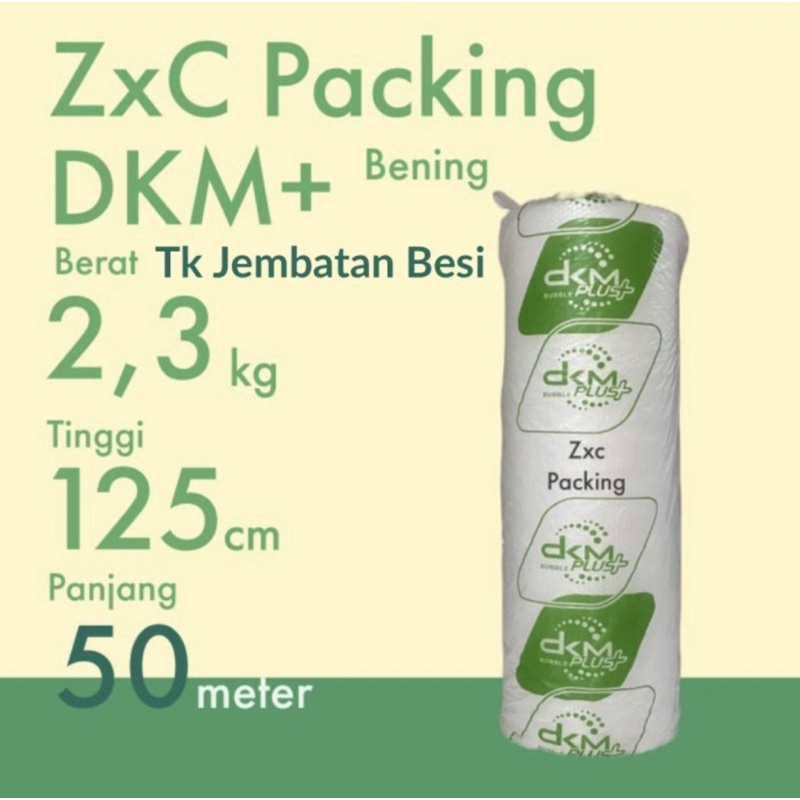 

DKM+ Bubble Wrap 125cm x 50m PREMIUM MURAH HIJAU BENING ROLL 50m x 125cm