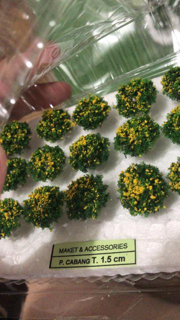 Pohon Bunga T. 1.5cm - Bahan Maket