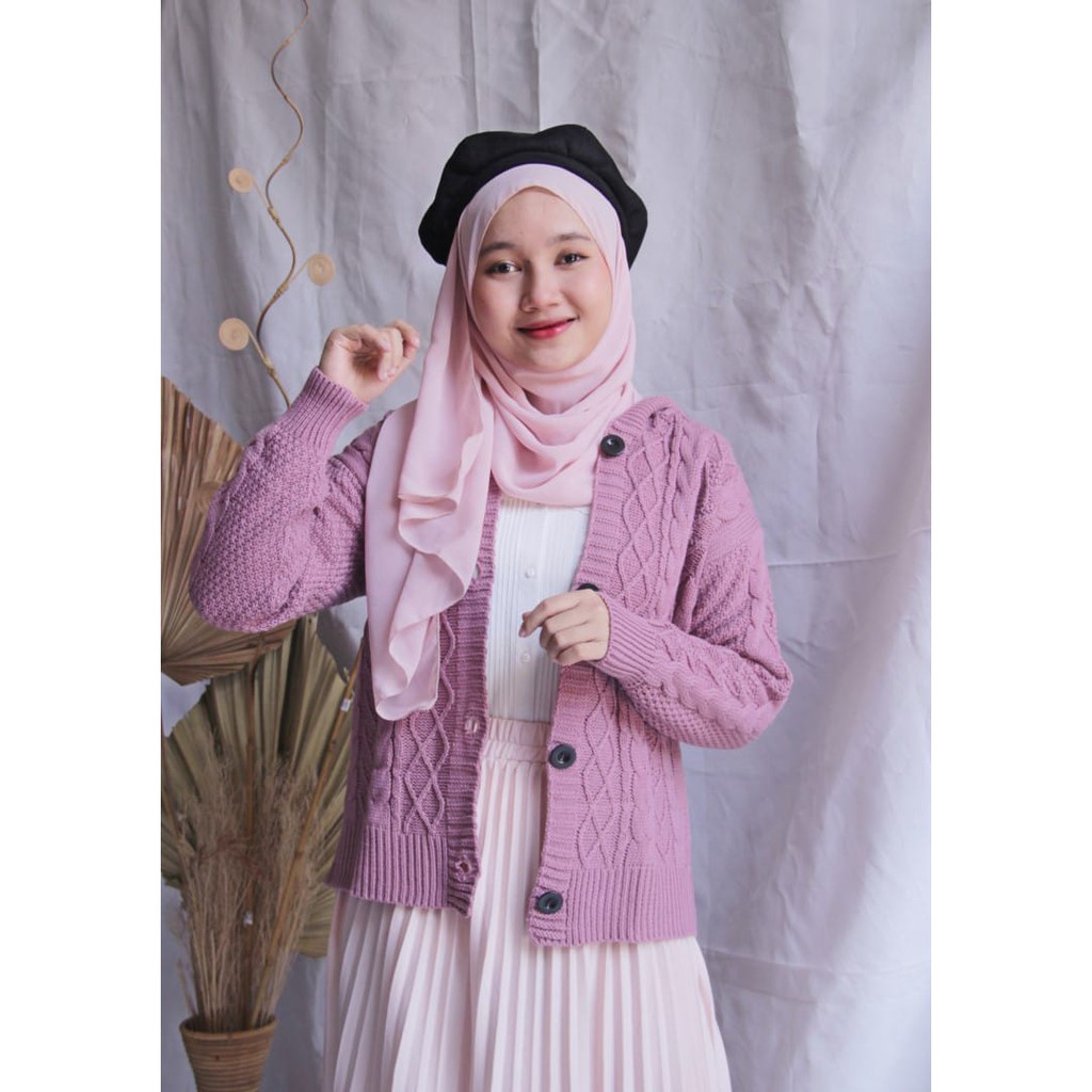 Cardigan cable SIDO kupluk Type 3 get | Cardigan Rajut Tebal | Pakaian Wanita | Outerwear Wanita