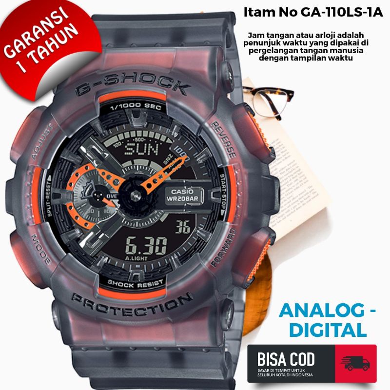 COD Jam Tangan Pria Merk Casio G-Shock Type GA-110LS-1A Baterai