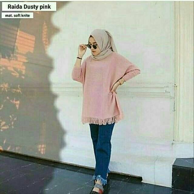 Raida sweater knit wanita -NGROS