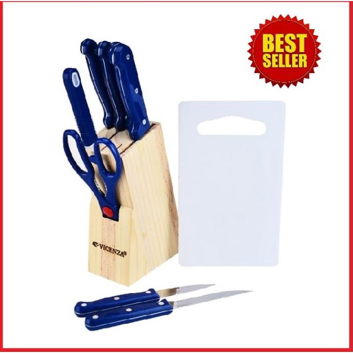 Vicenza Pisau Set - 10 Buah - Biru TUA | Vicenza Pisau Set | Vicenza masih banyak