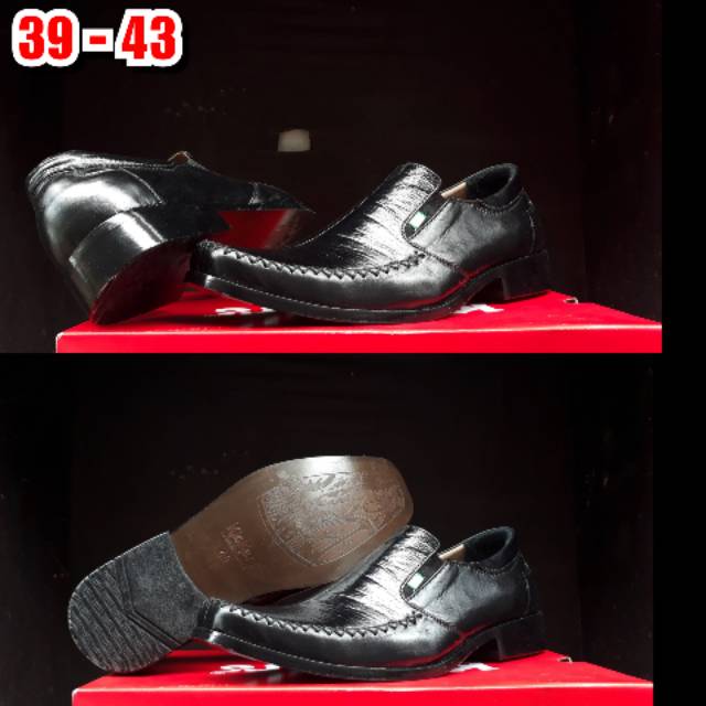 sepatu pantofel pria kulit asli kickers