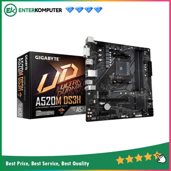 Gigabyte A520M DS3H (AM4, A520, DDR4, USB 3.2, SATA3)