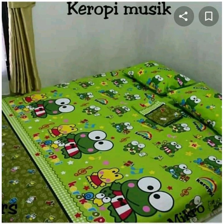 SPREI KARAKTER KARTUN KEROPPI// seprei homemade//sprei halus