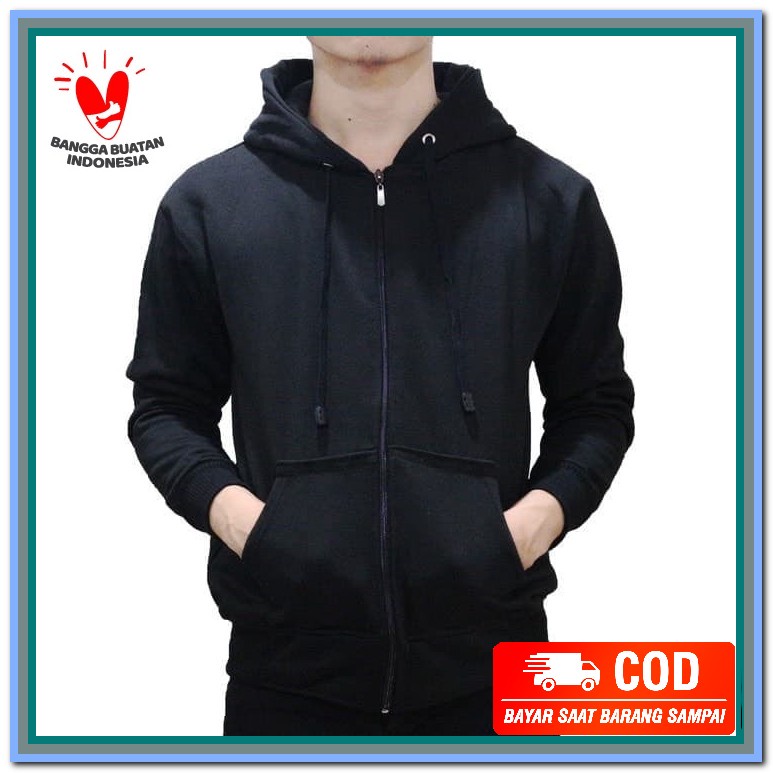 Dz97 Sweater Crewneck Pria Wanita Cn Distro Original Option Musta QU274 Jaket Sweater Polos Hoodie Z