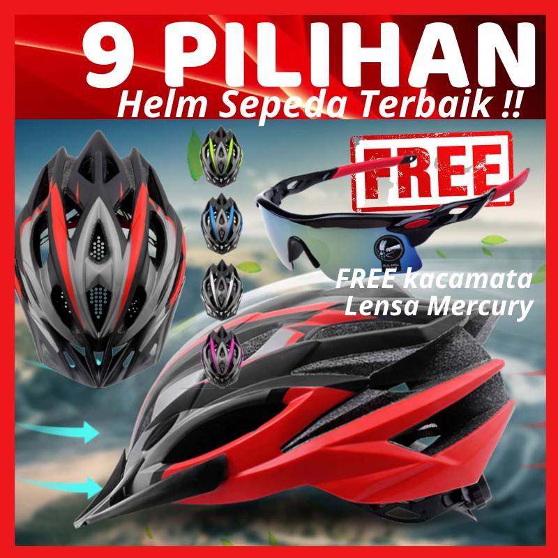  Helm  Sepeda  EPS Foam PVC Cycling Bike Helmet Aksesoris  