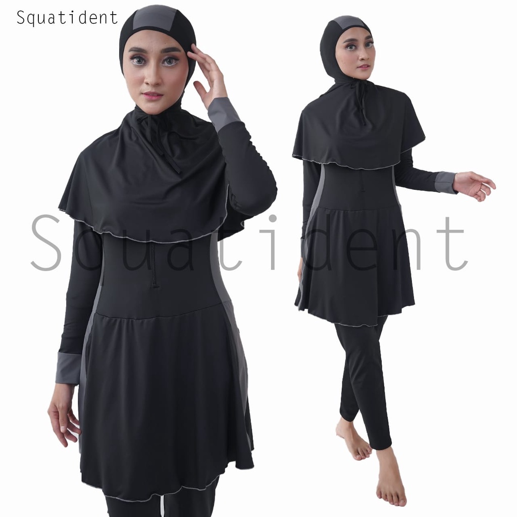 Baju renang muslimah perempuan dewasa baju renang muslim wanita remaja baju renang hijab syari kerudung panjang menutupi dada-Z 03