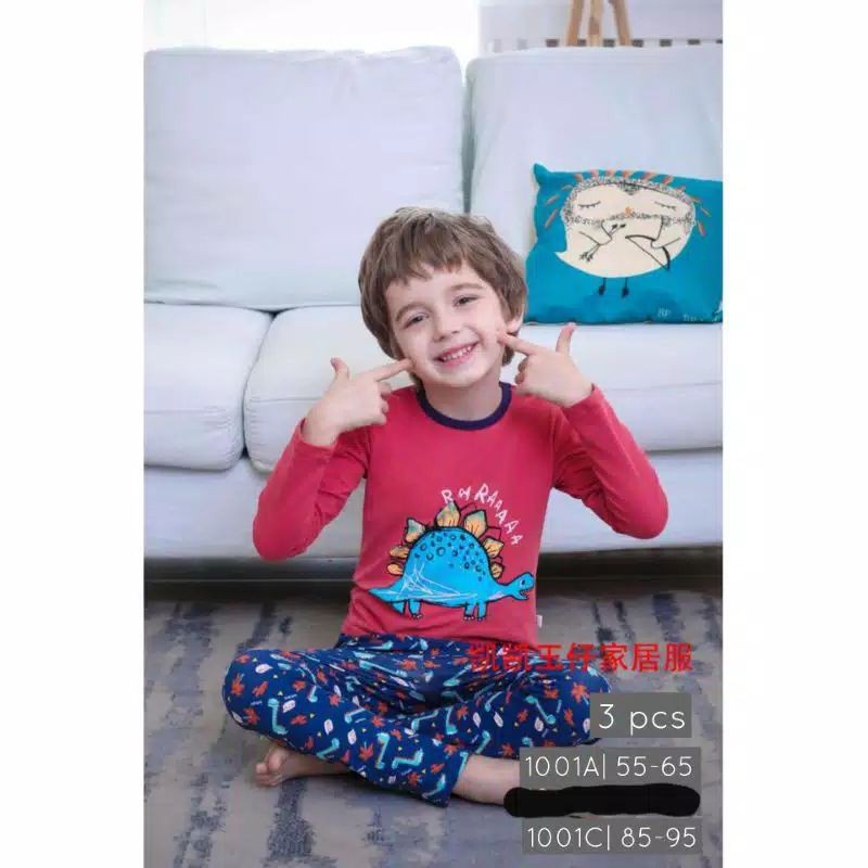 Piyama Anak Import PP Dino Rara Bata