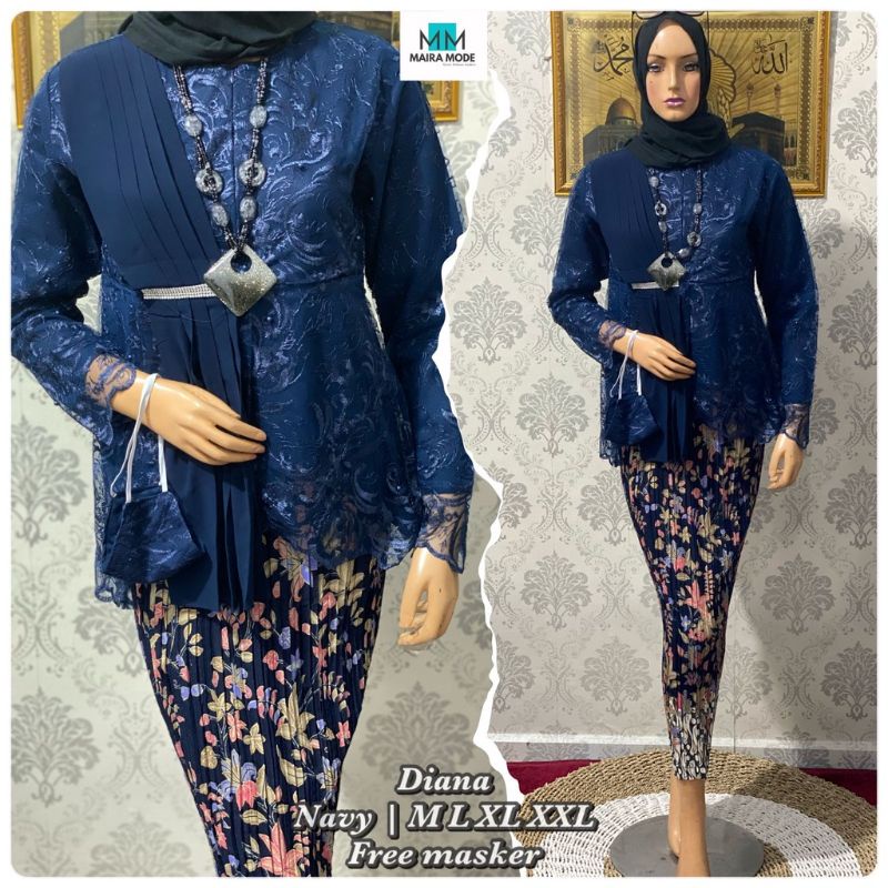 Setelan kebaya aurora selendang lilac//kebaya lilac//kebaya terbaru//kebaya seragam