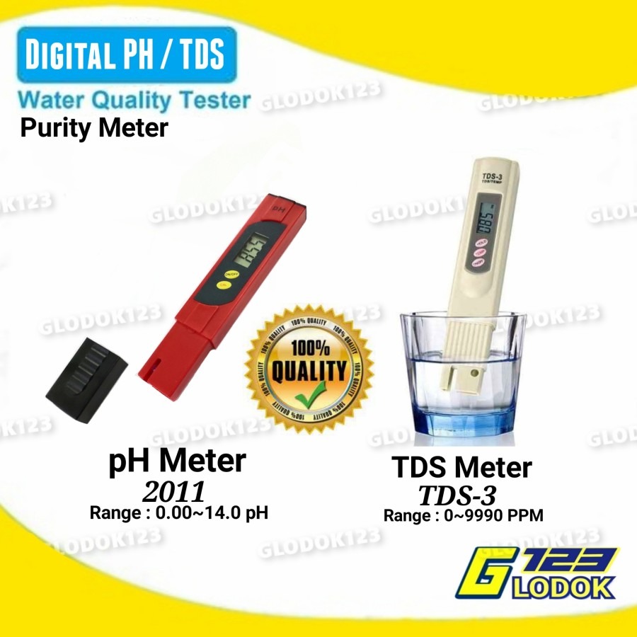 Alat Ukur PH TDS Meter Tester Digital Air Hidroponik Keasaman Air