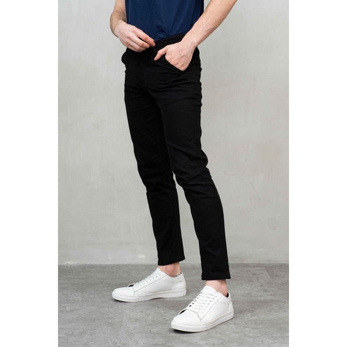 [BIG SIZE] HOC Celana Chino Panjang Pria Slim fit Hitam