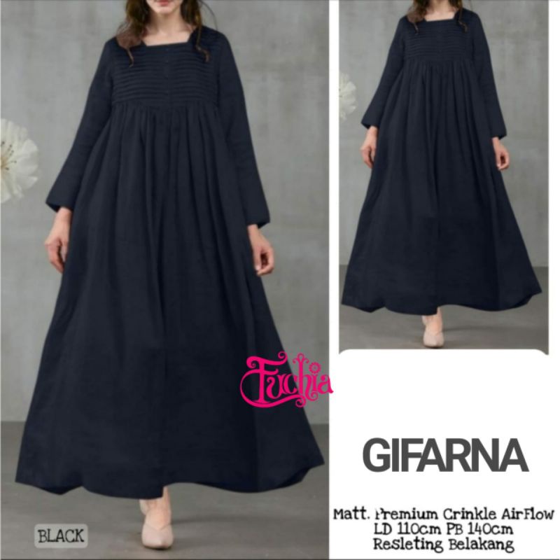 (BISA COD) GIFARNA DRESS BY FUCHIA / GAMIS WANITA PREMIUM LD 110