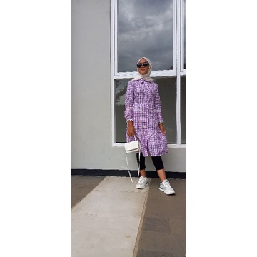 DANIYA TUNIK BRUKAT/TUNIK MURAH/TUNIK KEREN 2022/TUNIK KATUN LILAC
