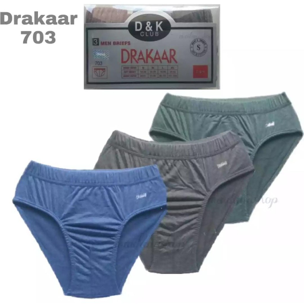 MEN BRIEFS [3pcs] Celana dalam pria DRAKAAR MIKA | CD drakar | CD D&amp;K | Celana Pria