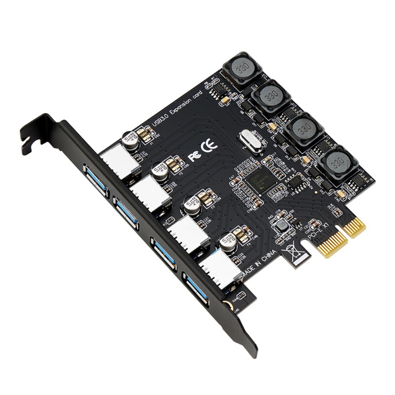 Btsg 4port USB 3.0 PCIE HUB PCI-E Kartu Ekspanding Adapter Controller Extender Cards