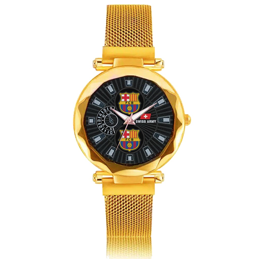 Jam Tangan Wanita Custom - BARCELONA Free Box &amp; Batre Cadangan