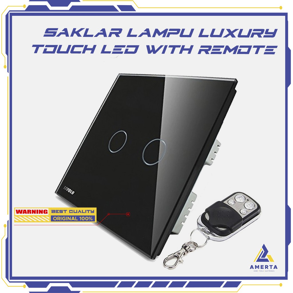 Saklar Lampu Luxury Touch LED with Remote