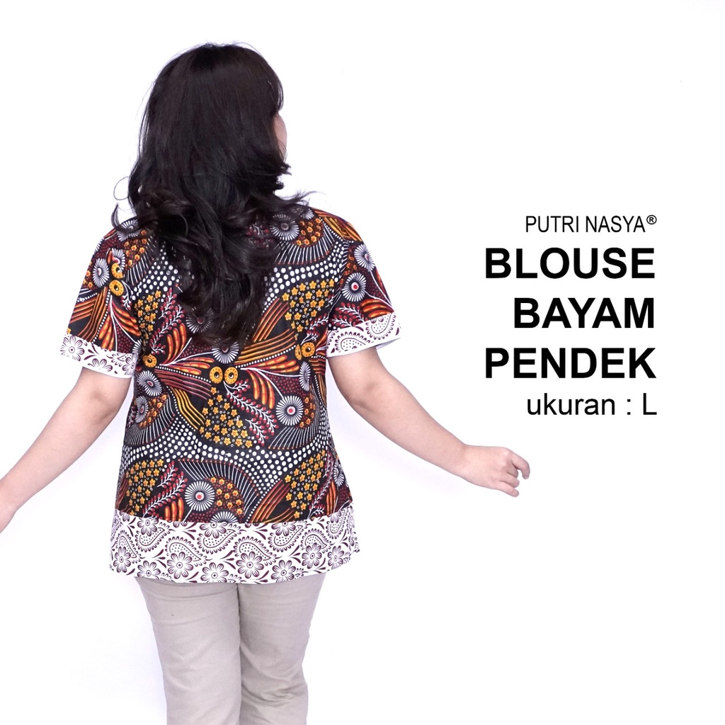 Atasan Batik Blouse Big Size Wanita Lengkap L-XL-2L-3L-4L-5L-6L-7L Model Blus Jumbo Seragam Batik / Atasan Batik Big Size Formal / Pakaian Batik Kantor Kerja Super Big LD 140 / Baju Batik Kekinian Bahan Katun Terbaru Modern Masa Kini