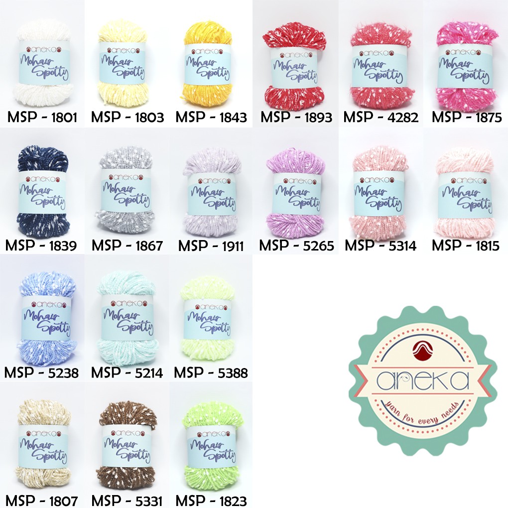 KATALOG - Benang Rajut Katun Mohair Spotty / Benang Angora Spotty PART 1