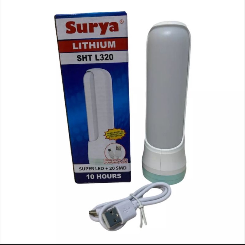 Senter dan lampu cas sht l320 surya