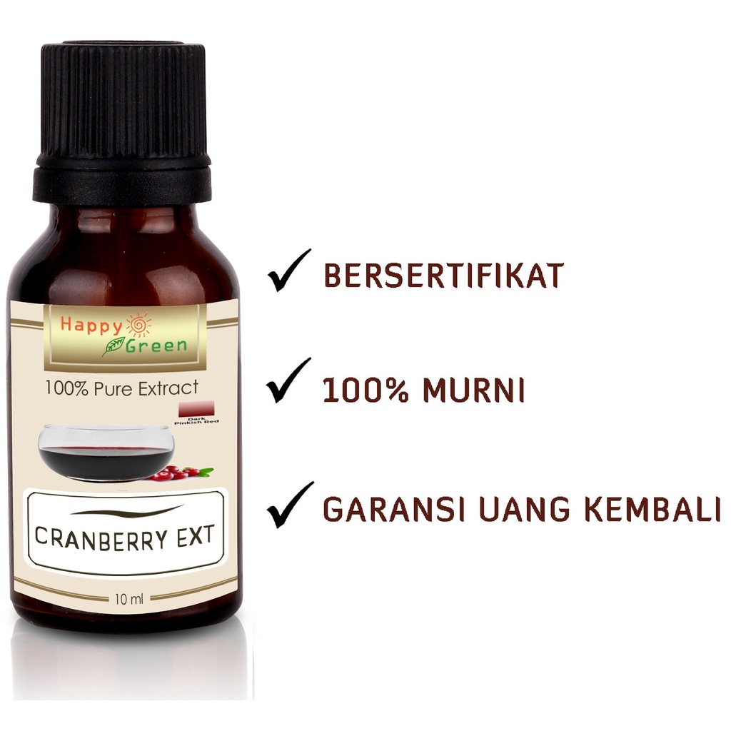 Happy Green Cranberry Liquid Extract - 100% Murni Natural