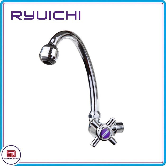 Ryuichi V 632 CA Kran Dapur Tembok Keran Angsa Cuci Piring Kitchen Sink 1/2&quot;