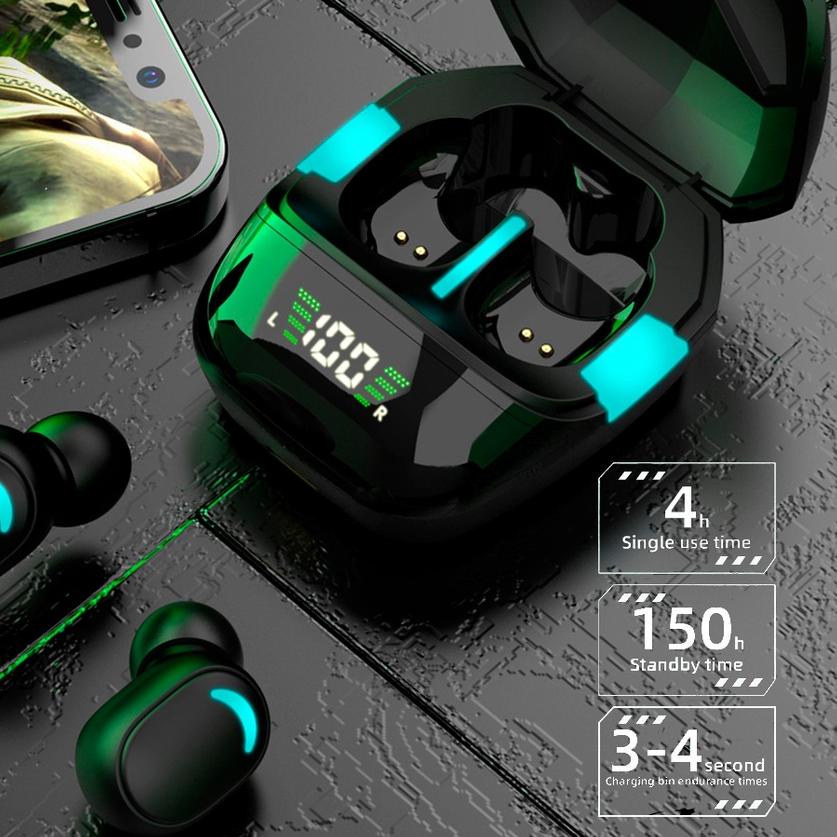 ℮ HEADSET GAMING TWS BLUETOOTH BT5.1 WATERPROOF LOW LATENCY LED G7S/ TWS EARPHONE BLUETOOTH NIRKABEL