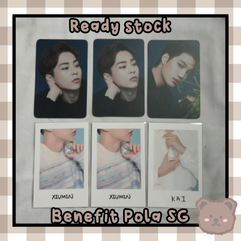 READYSTOCK PHOTOCARD BENEFIT POLAROID KAI XIUMIN SEASON GREETING EXO 2022
