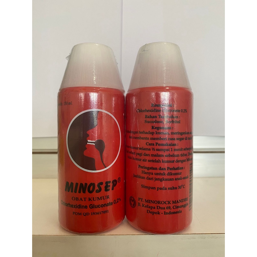 Minosep Merah 0,2% 150ml / Obat Kumur Pembunuh Kuman Dan Bakteri