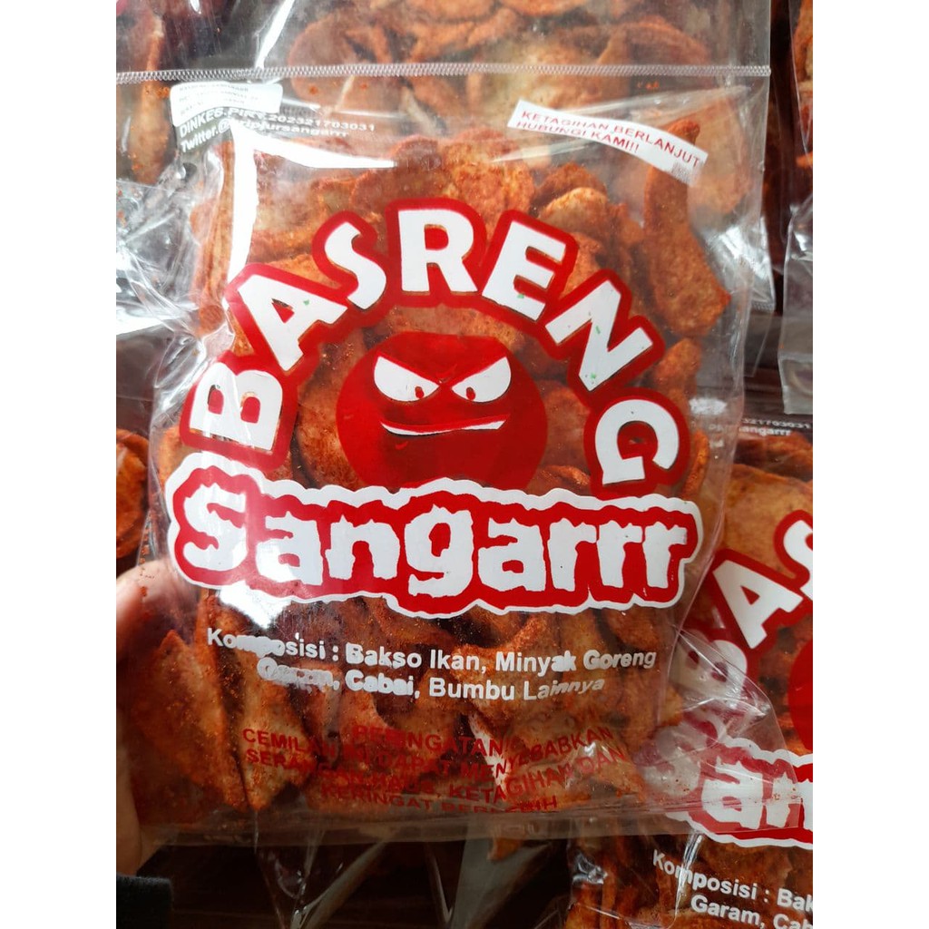 

Basreng Sangarrr Cemilan Baso Ikan Tenggiri Goreng 200gr