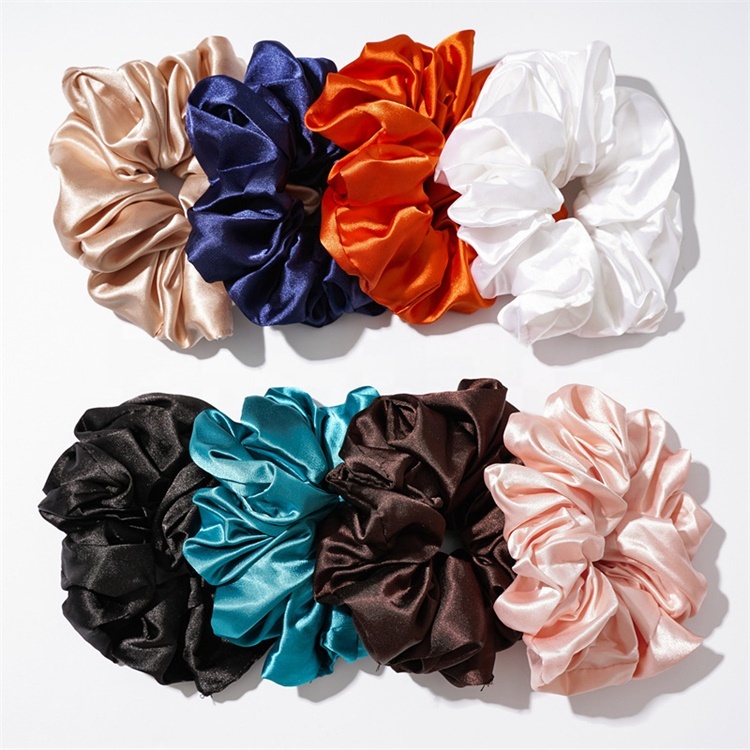 Scrunchie - Kunciran / Ikat Rambut Cepol Hijab[RANDOM MOTIF] / Ikat Rambut / Random Scrunchie Ponytail Elastis Warna-Warni Gaya Korea Wanita model kotak dan polos