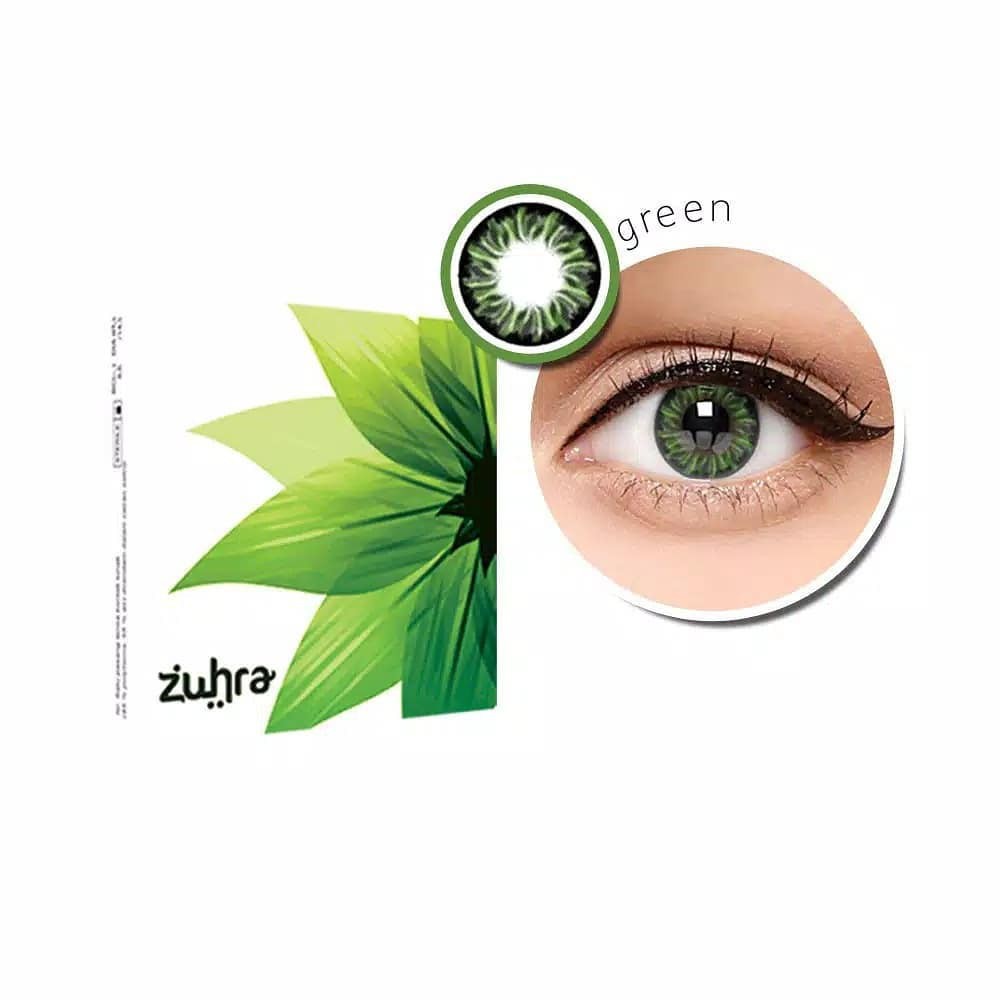 Softlens ZUHRA DIA 14.50mm NORMAL &amp; MINUS GREY BROWN GREY GREEN (-0.50 S/D -3.00) GRAY//Lensa  Kontak/BS