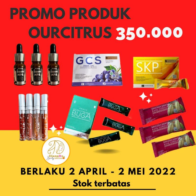 PROMO PRODUK OURCITRUS MPA PROPOLIS SKP GCS ACB CACA MED LIPMATTE BUGA